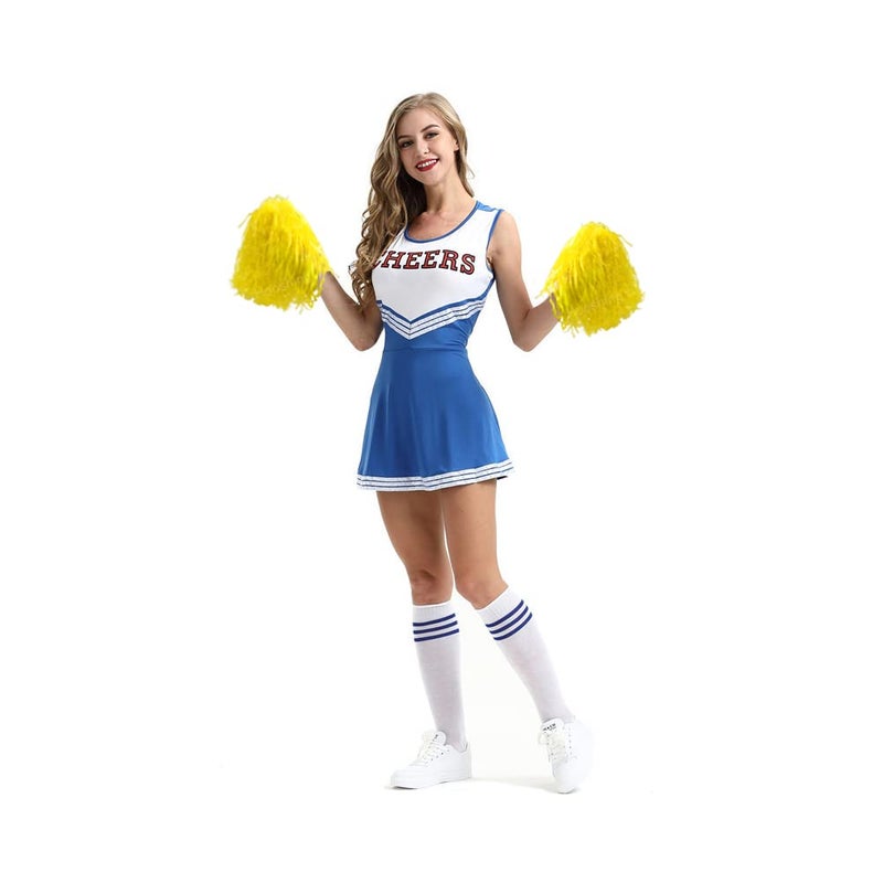 Hooshing 12PCS Cheerleading Pom Poms Yellow Plastic Cheer Pom Poms with Handles for Team Spirit Sports Party Dance - Image 3